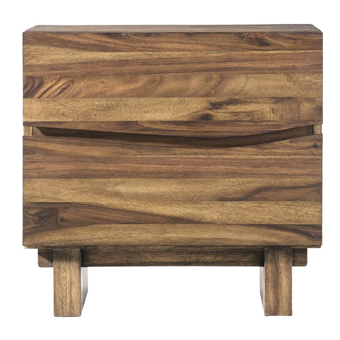 Ocean Two Drawer Solid Wood Nightstand - What A Room