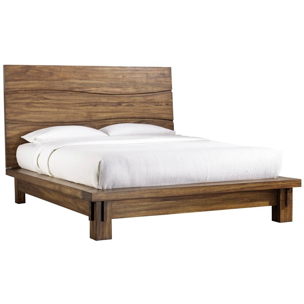 Ocean Solid Wood Platform Bed in Natural Sengon - What A Room