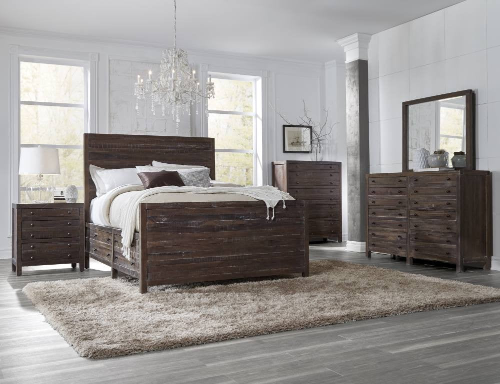 Townsend Solid Wood Storage Bed in Java - What A Room