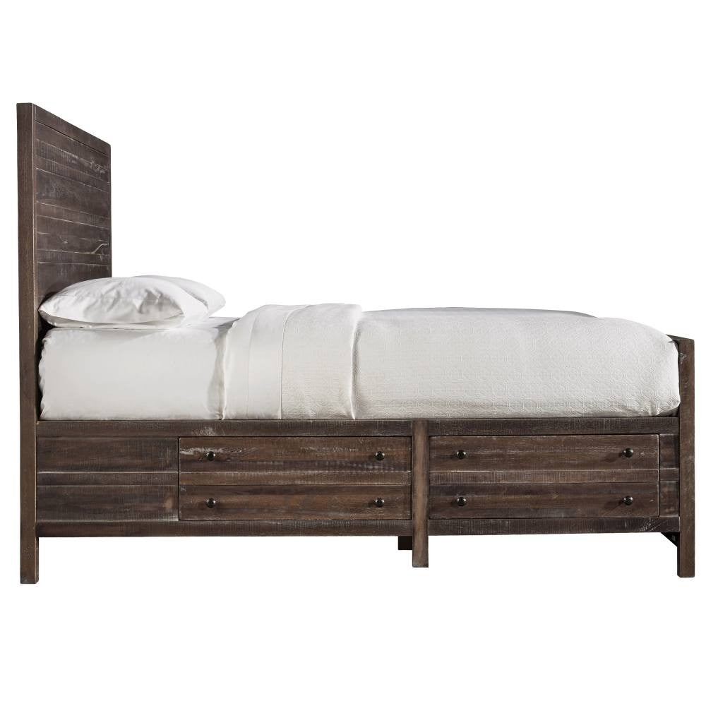 Townsend Solid Wood Storage Bed in Java - What A Room