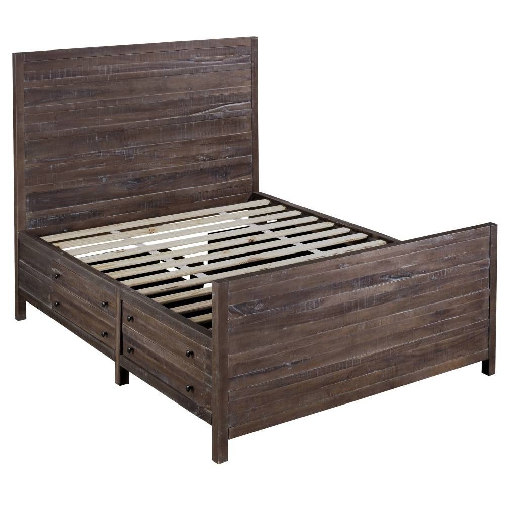 Townsend Solid Wood Storage Bed in Java - What A Room