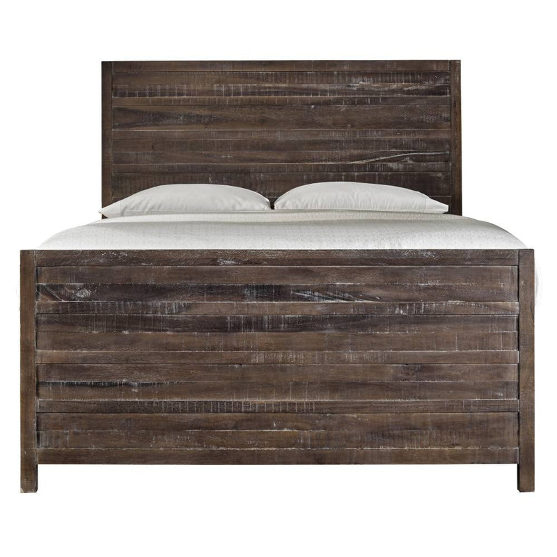 Townsend Solid Wood Panel Bed in Java - What A Room