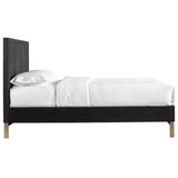 Kentfield Solid Wood Platform Bed in Black Drifted Oak - What A Room