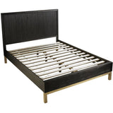 Kentfield Solid Wood Platform Bed in Black Drifted Oak - What A Room