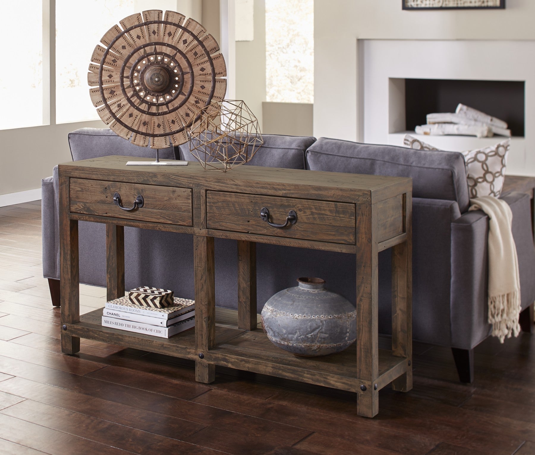 Craster Reclaimed Wood Console Table - What A Room