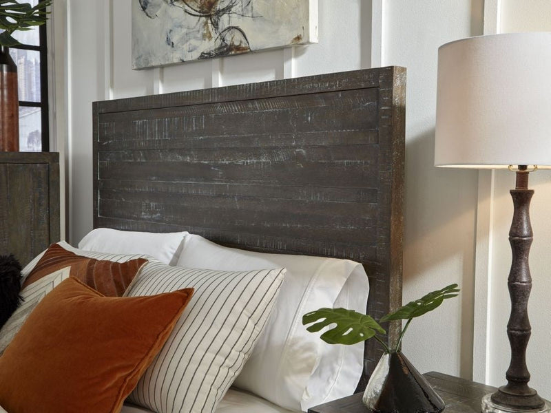 Townsend Solid Wood Low-Profile Bed in Gunmetal - What A Room