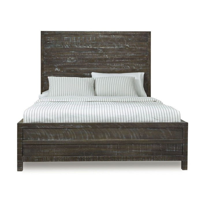 Townsend Solid Wood Low-Profile Bed in Gunmetal - What A Room