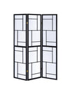 3-panel Folding Floor Screen Black and White - What A Room