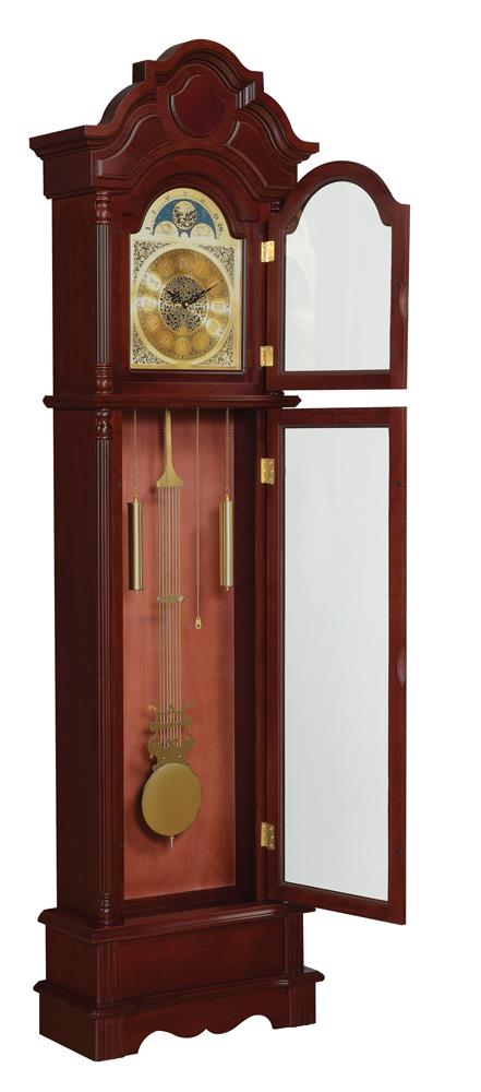 Grandfather Clock Brown Red and Clear - What A Room