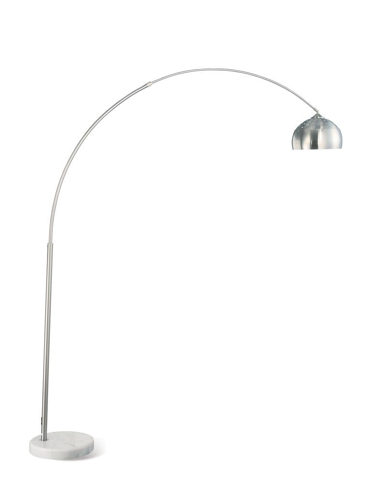 Arched Floor Lamp Brushed Steel and Chrome - What A Room
