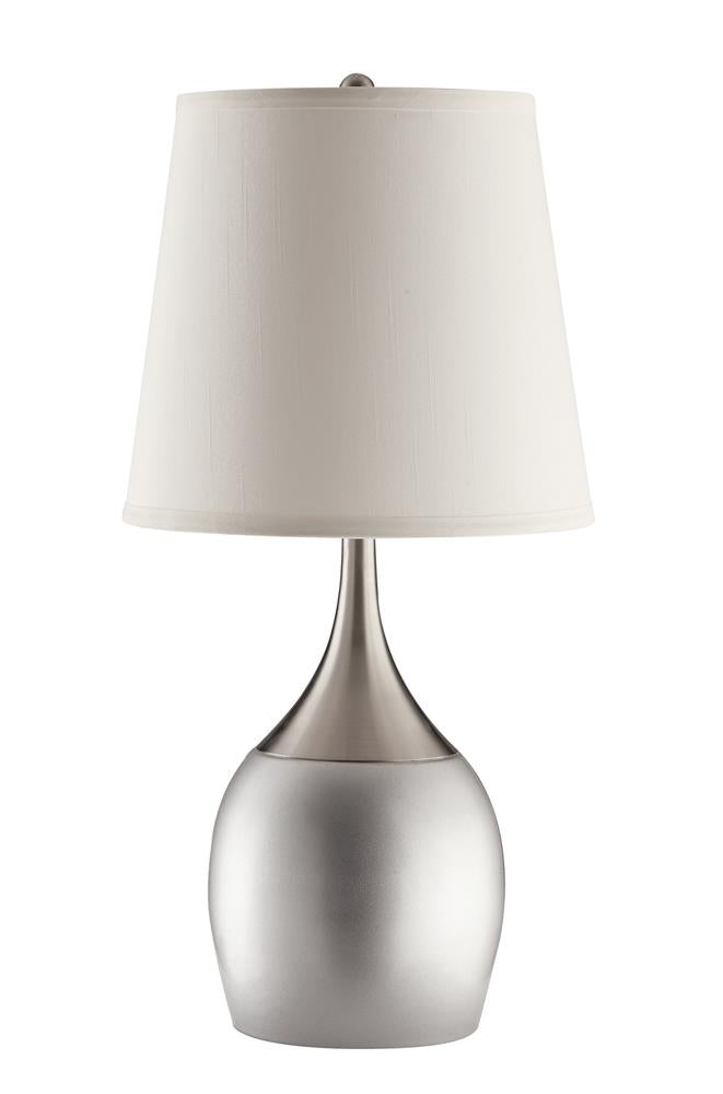 Empire Shade Table Lamps Silver and Chrome (Set of 2) - What A Room