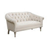 Tufted Back Settee with Roll Arm Natural - What A Room