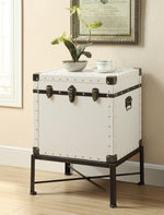 Accent Cabinet with Nailhead Trim White - What A Room