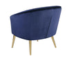Upholstered Sloped Arm Accent Chair Blue - What A Room