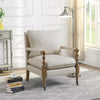 Upholstered Accent Chair with Casters Beige - What A Room