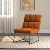 Armless Upholstered Accent Chair Burnt Orange - What A Room