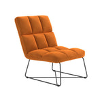 Armless Upholstered Accent Chair Burnt Orange - What A Room