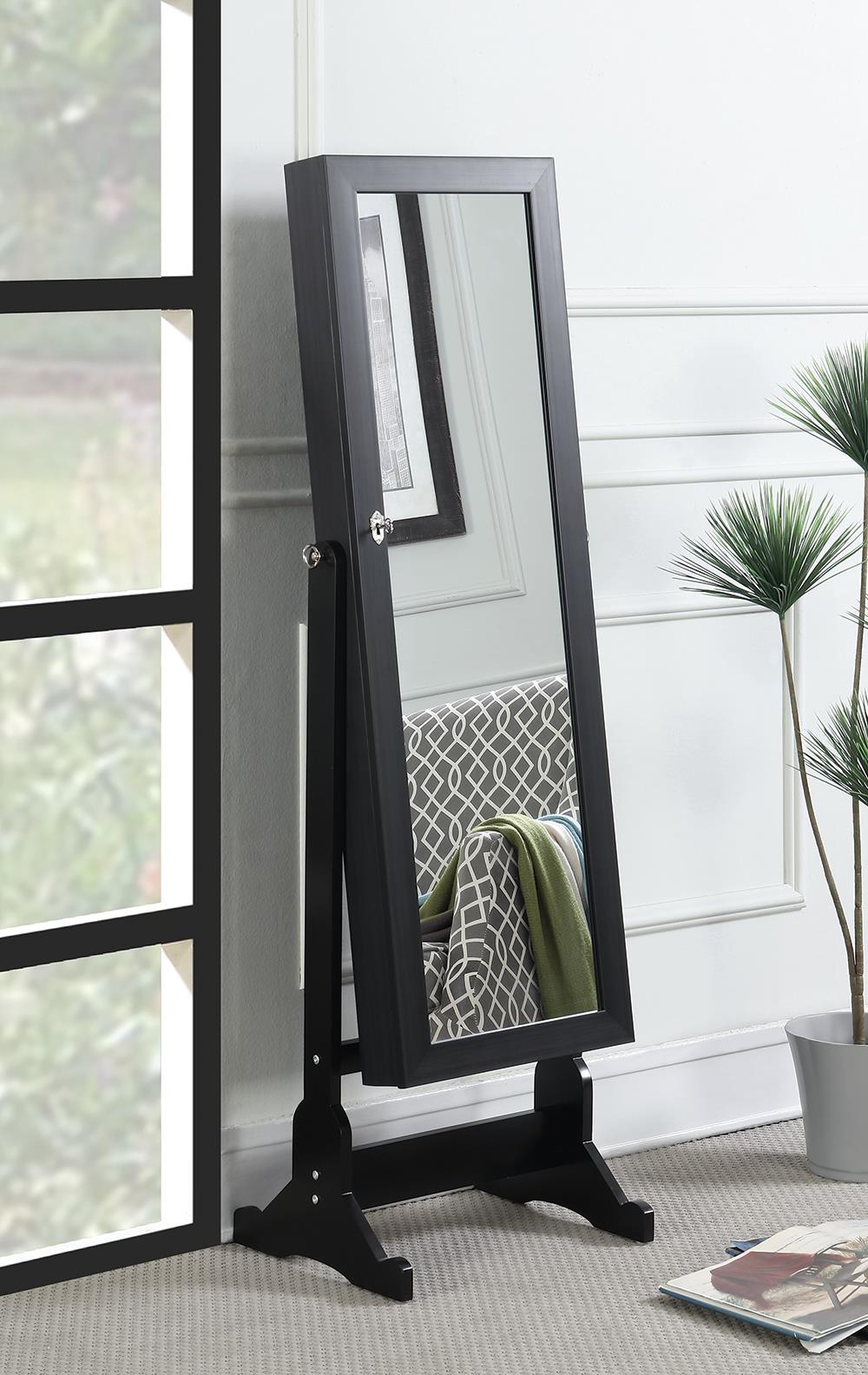 Jewelry Cheval Mirror Black - What A Room