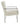 Faux Sheepskin Upholstered Accent Chair with Metal Arm White - What A Room