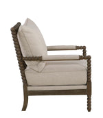 Cushion Back Accent Chair Oatmeal and Natural - What A Room