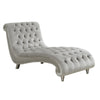 Tufted Cushion Chaise with Nailhead Trim Grey - What A Room