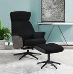 Accent Chair with Ottoman Black - What A Room