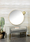 Low Back Upholstered Bench Light Grey and Gold - What A Room