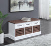 3-drawer Storage Bench Weathered Brown and White - What A Room