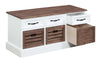 3-drawer Storage Bench Weathered Brown and White - What A Room