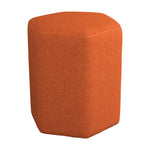 Hexagonal Upholstered Stool Orange - What A Room