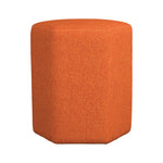Hexagonal Upholstered Stool Orange - What A Room