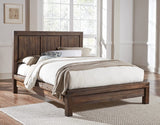 Meadow Solid Wood Platform Bed in Brick Brown - WhatARoom Furniture