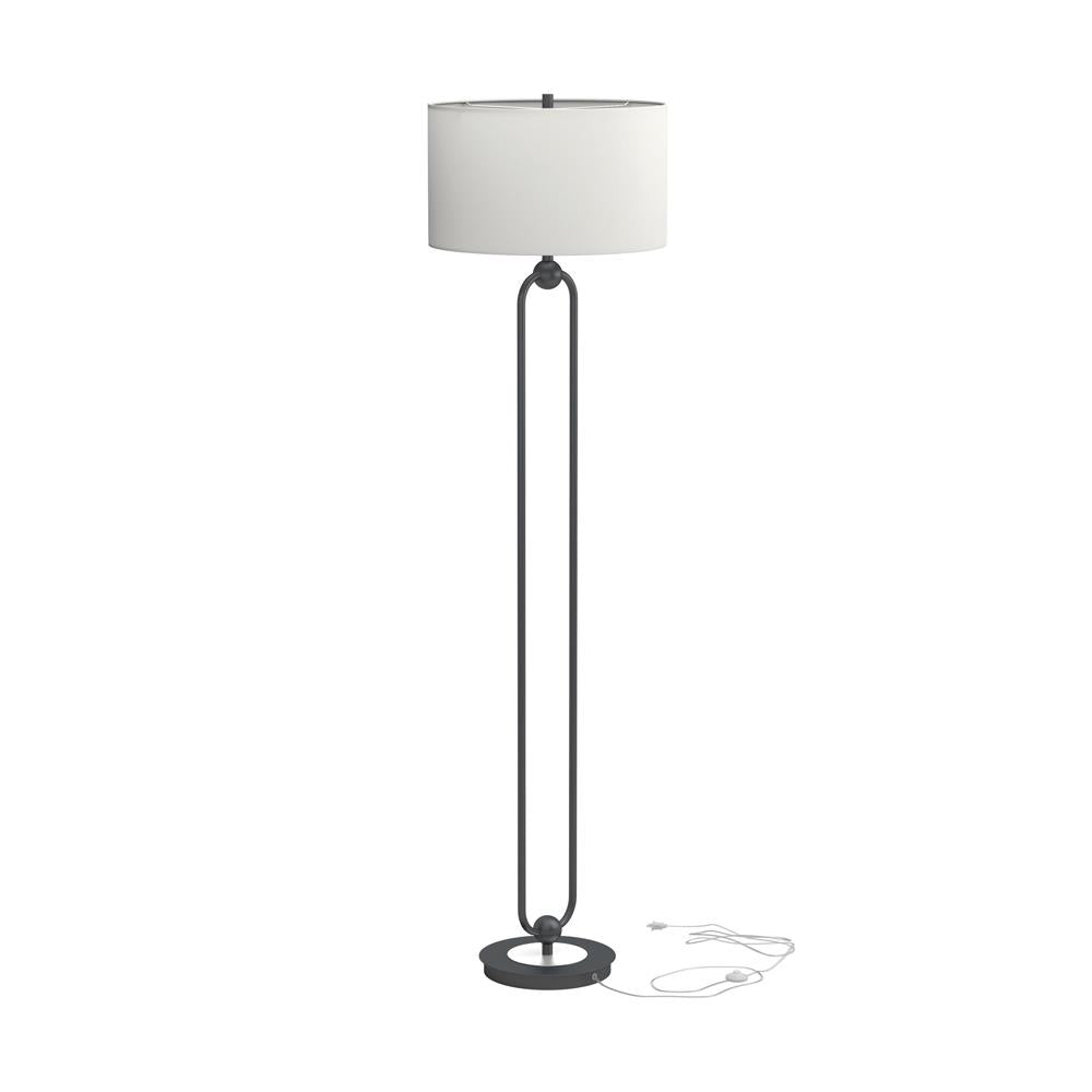 Drum Shade Floor Lamp White and Orb - What A Room