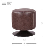 Gaia PU Round Ottoman - What A Room