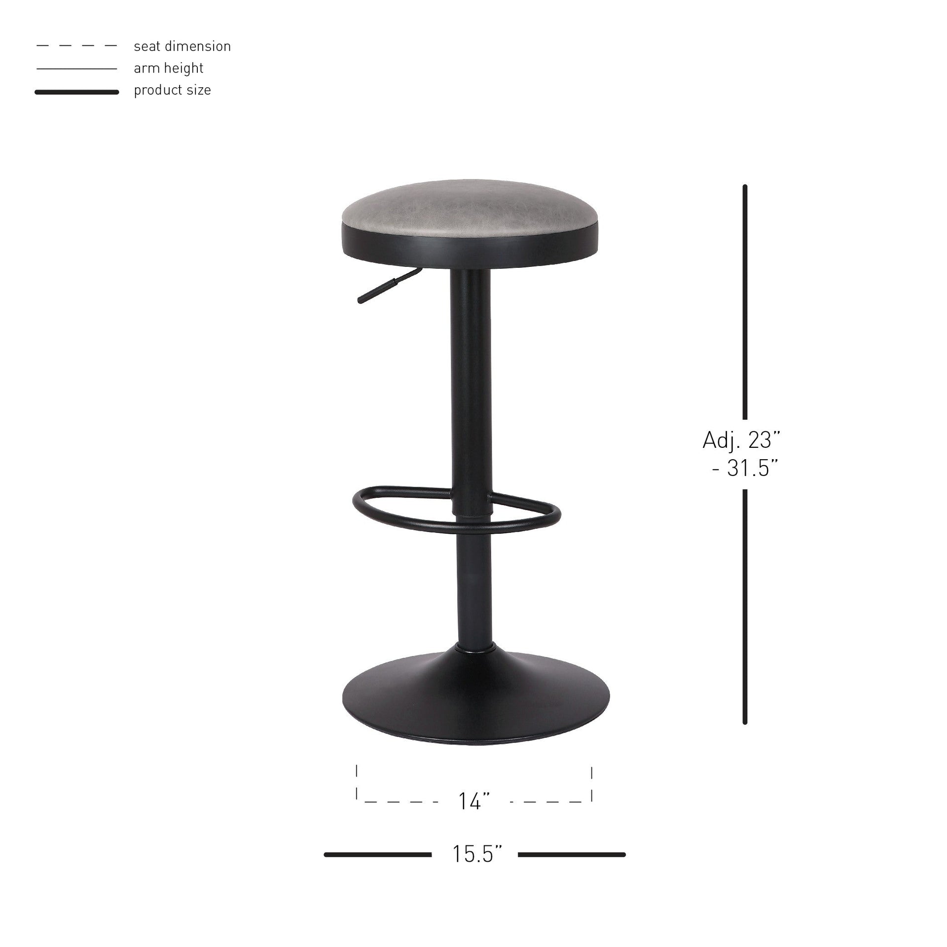 Juno Gaslift Bar Stool - What A Room