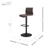 Jayden KD Low back Gaslift Bar Stool - What A Room