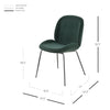Lucy KD Velvet Fabric Dining Side Chair - What A Room