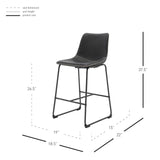 Vesta KD PU Counter Stool - What A Room
