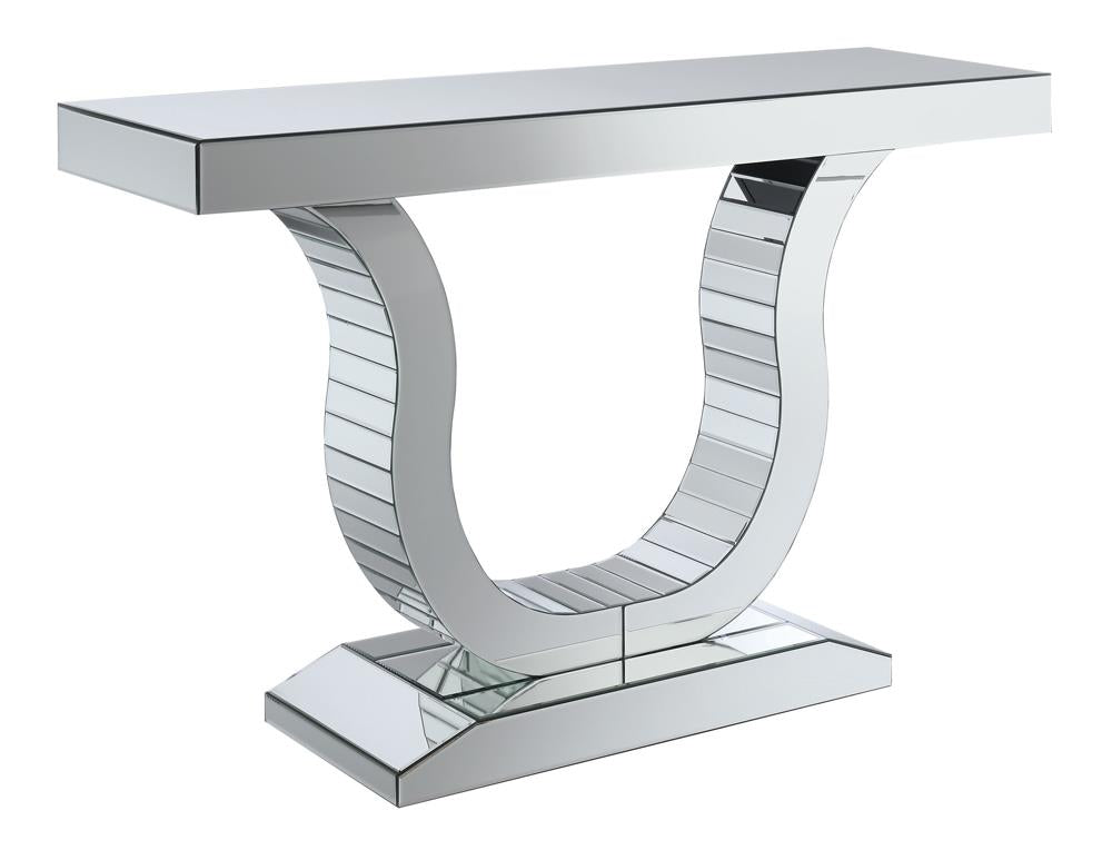 Console Table with U-shaped Base Clear Mirror - What A Room
