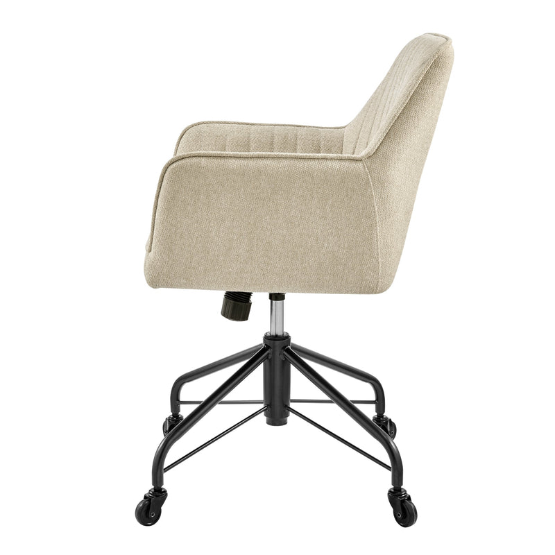 Thompson  Fabric Swivel Office Arm Chair - What A Room