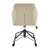 Thompson  Fabric Swivel Office Arm Chair - What A Room