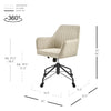 Thompson  Fabric Swivel Office Arm Chair - What A Room
