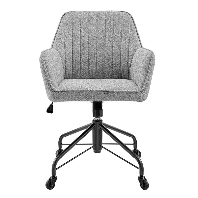 Thompson  Fabric Swivel Office Arm Chair - What A Room
