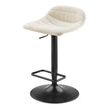 Koa  Fabric Gaslift Swivel Bar Stool - What A Room