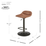 Koa   Gaslift Swivel Bar Stool - What A Room