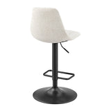 Robert  Fabric Gaslift Swivel Bar Stool - What A Room