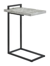 C-shaped Accent Table Cement and Gunmetal - What A Room