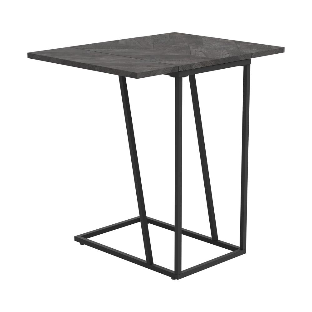 Expandable Chevron Rectangular Accent Table Grey - What A Room