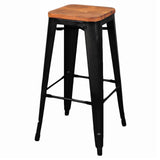 Metropolis Backless Stool Wood Seat - What A Room