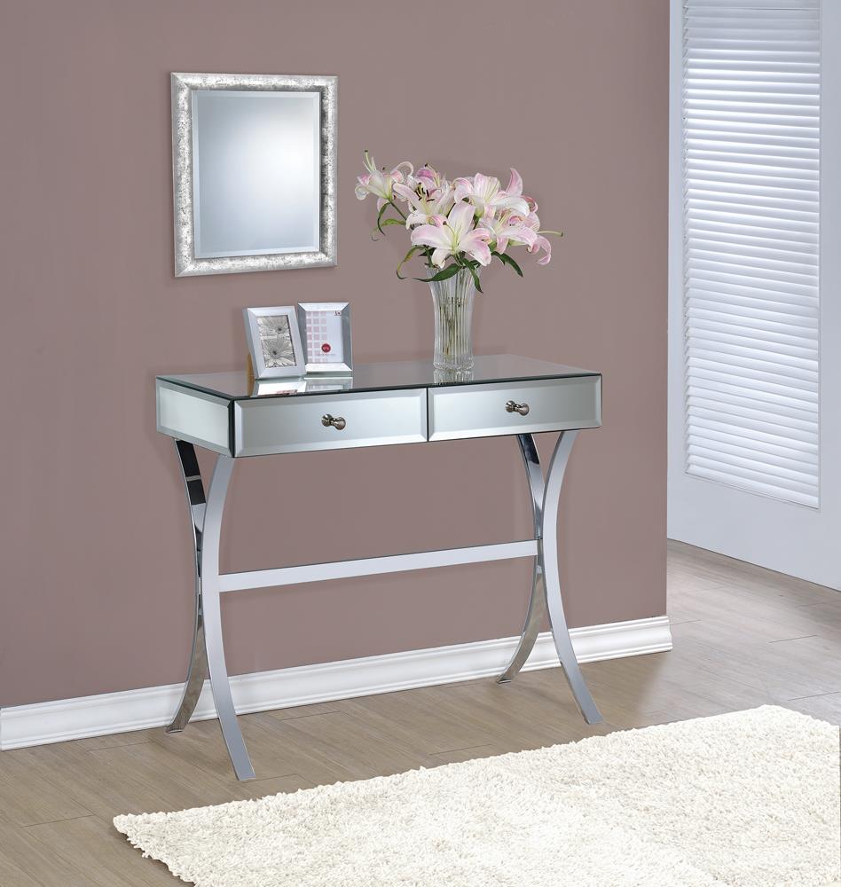 2-drawer Console Table Clear Mirror - What A Room